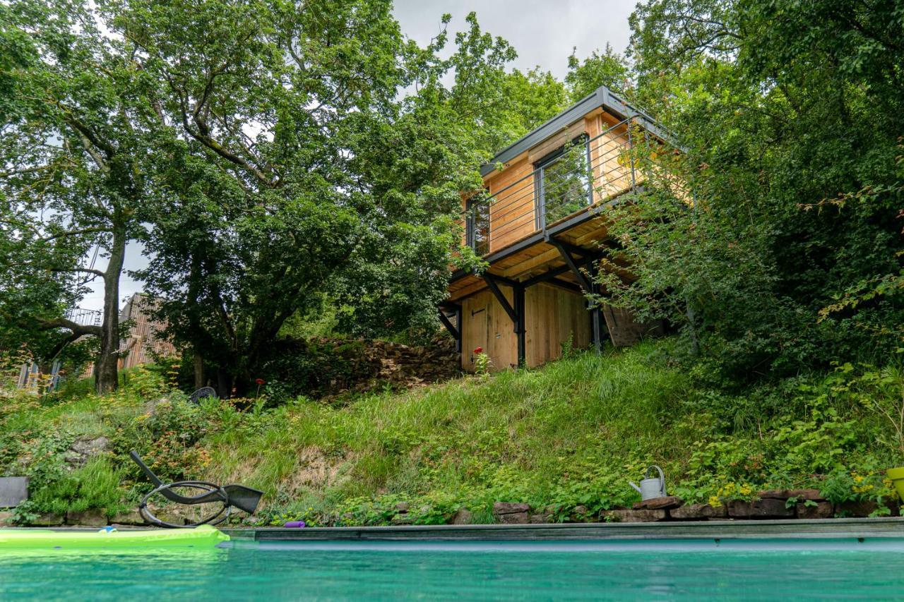 Le Moonloft Insolite Tiny-House Dans Les Arbres & 1 Seance De Sauna Pour 2 Avec Vue Panoramique Osenbach Dış mekan fotoğraf