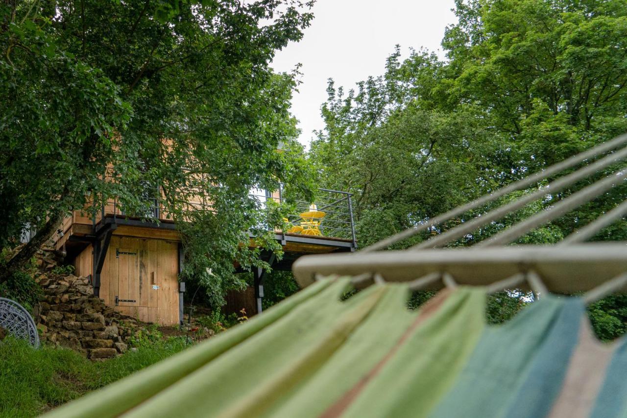 Le Moonloft Insolite Tiny-House Dans Les Arbres & 1 Seance De Sauna Pour 2 Avec Vue Panoramique Osenbach Dış mekan fotoğraf