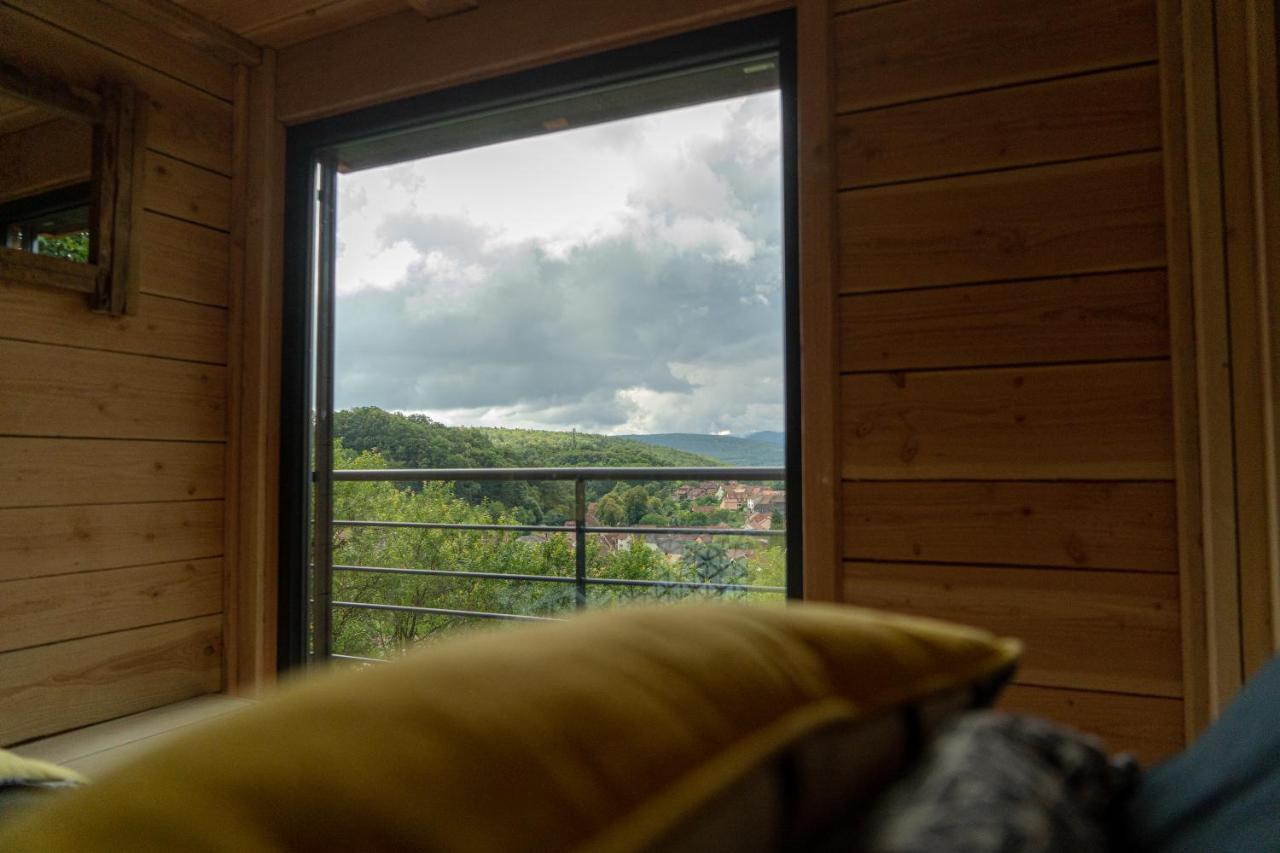 Le Moonloft Insolite Tiny-House Dans Les Arbres & 1 Seance De Sauna Pour 2 Avec Vue Panoramique Osenbach Dış mekan fotoğraf